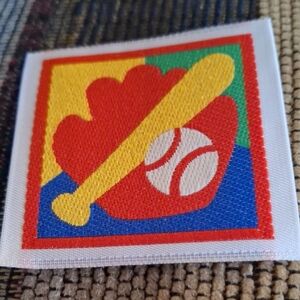 Colorful Baseball Patch - Red, Yellow, Blue, Green